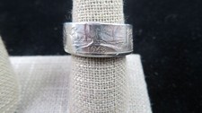 WALKING LIBERTY HALF DOLLAR COIN RING. 90 SILVER. SIZE 8.5 Lot 300