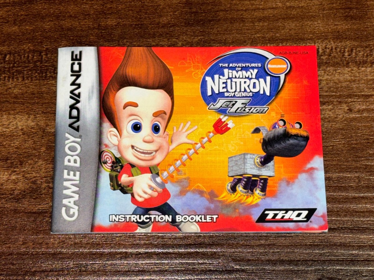 Jimmy Neutron Boy Genius Jet Fusion Nintendo Gameboy Advance