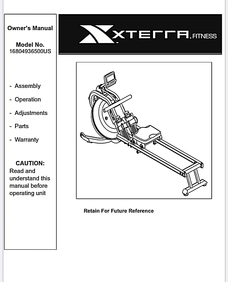 Xterra fitness outlet erg650w rower