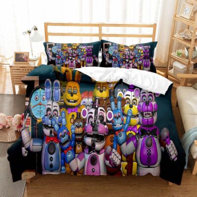 Spielen Bettbezug135x200 Five Nights at Freddy's Kissenbezug80x80 Bettwäsche Set