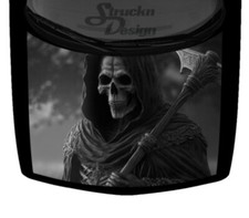 Grim Reaper Fierce Hooded Skeleton Skull Car Truck Hood Wrap Graphic Vinyl Decal