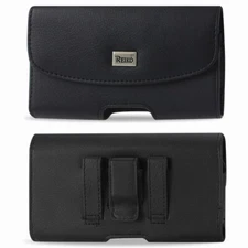 Reiko Leather Pouch Case Belt Loop Clip For iPhone 7 8 X XR 11 12 13 14 Pro Max