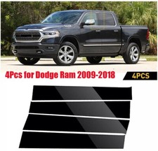 Black Pillar Post Door Trim Cover Accessories For 2009-18 Dodge Ram 1500 25 3500