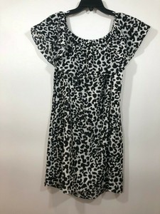 leopard print dress black and white