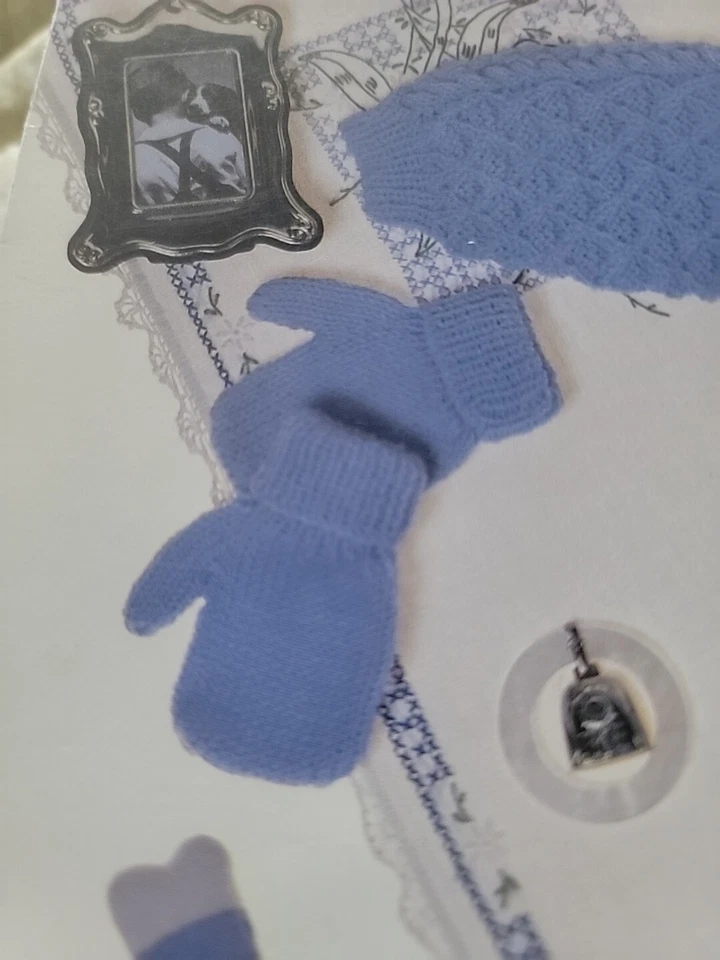Yarns Brunswick Presents Little Boy Blue Layette To Knit, Cardigan, Leggings Etc - Image 3 of 4