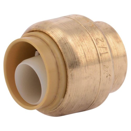 SharkBite 1/2 in. Push-to-Connect Brass End Stop Fitting. 2 Count