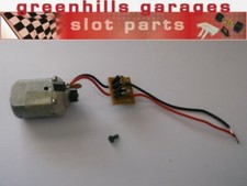 Greenhills Scalextric Mabuchi Engine  Wiring with black pinion For Nissan 35...