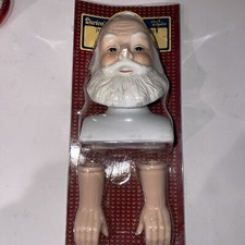 Darice Porcelain Doll Parts Old Fashion Santa Head and Hands 3 3/4 O
