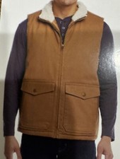 WP Weatherproof Men's Workwear Vest Size L Harvest Tan/Natural Sherpa