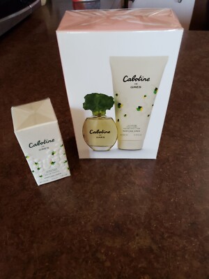 NIB CABOTINE DE GRES EDT SPRAY 1 oz, 3.4 oz & BODY LOTION 6.76 oz SET Sealed HTF