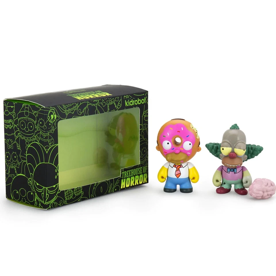 Kidrobot Simpsons Treehouse of Horror Donut Homer & Zombie Krusty IamRetro Excl - Image 2 of 4