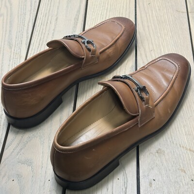 Salvatore Ferragamo Foster Gancini Bit Calf Loafers in Black  display picture 2