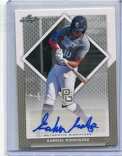 2016 Leaf Perfect Game Blank Back Silver Autographs Gabriel Rodriguez Auto 1/1