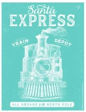 NEW “SANTA EXPRESS” Chalk Couture Chalk Transfer Stencil Size B Train North Pole