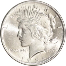1924 Peace Silver Dollar Coin $1 - BU