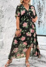 BNWOT Beautiful Floral Midi Dress, Size 16