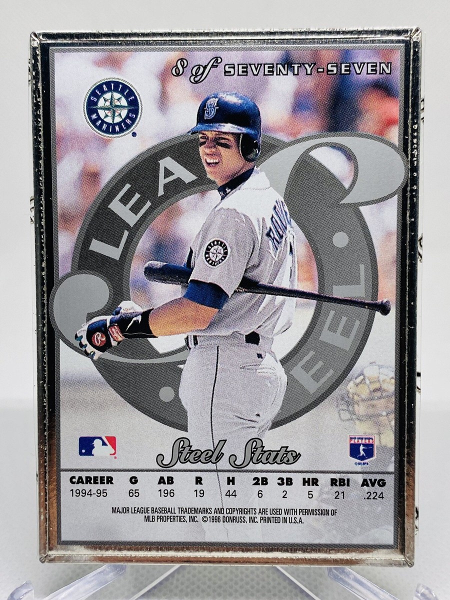 1996 DONRUSS STEEL STATS Alex Rodriguez 8 OF 77 Seattle Mariners