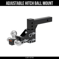 Reese Hitch Ball Mount Fits 2.5 Receiver 14k 3 Drop 1.5 Rise Heavy Duty Black