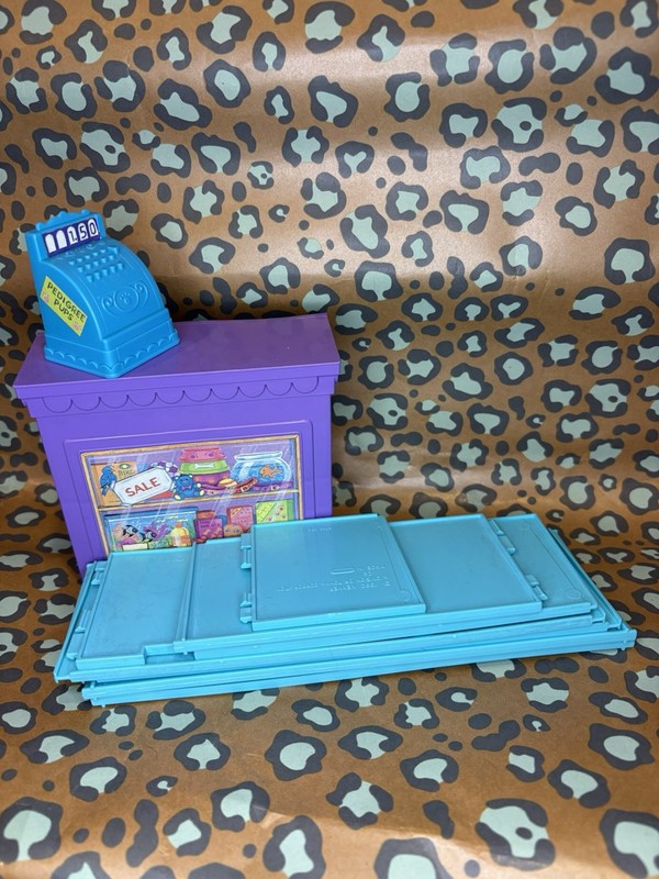 Vintage Kenner Littlest Pet Shop Store Front Replacement Parts Shelves Register