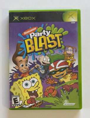 Nickelodeon Party Blast (Microsoft Xbox, 2002) Complete With Manual