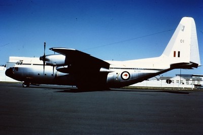 Aircraft slide - New Zealand AF Lockheed C-130 Hercules c.1972 - 35mm slide
