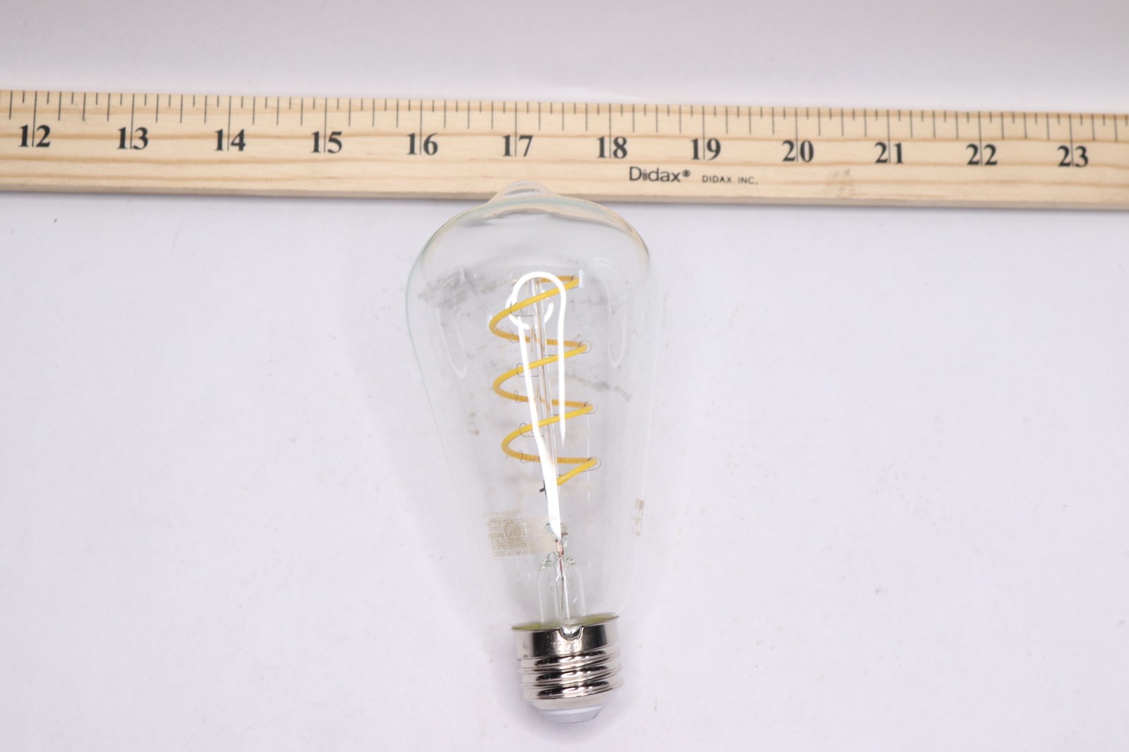 Philips LED Vintage Light Bulb A19 Dimmable Clear Spiral Bright White 9290029889