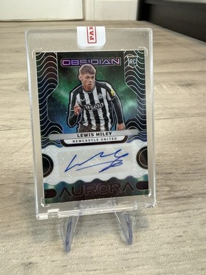 2023-24 Panini Obsidian Aurora Soccer Newcastle RC Lewis Miley Auto /125
