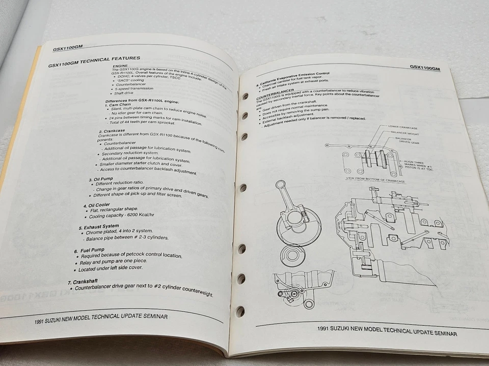 1991 Suzuki Technical Update GSF400M GSX1100GM GSX-R750M GSX-R1100M Manual - Image 4 of 4