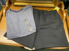 All In Motion Boys Summer Set Black Elastic Shorts  Wicking Tshirt Size Large