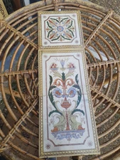 Antique Fireplace Tiles T.G.F Booth X3  Urn & Foliage Design 6 X 6 Inch