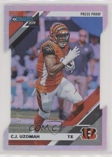 2019 Panini Donruss Press Proof Silver Die-Cut 45/75 CJ Uzomah #63 0q3