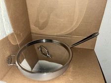 All Clad MC2 3Qt Stainless Steel Saute Pan with Lid