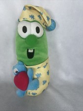 Vintage Veggie Tales LARRY THE CUCUMBER Light-Up Singing Plush Toy Fisher Price