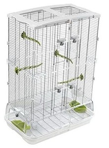 M02 Cage d'oiseaux filaires, maison d'oiseau pour parakètes, nageoires et canaris, grande moyenne
