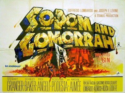 SODOM AND GOMORRAH 1962 Stewart Granger Pier Angeli Anouk Aimée UK QUAD POSTER