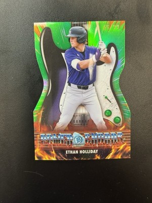 Ethan Holliday 2026 Bowman Power Chords Green Refractor /99 - Rockies