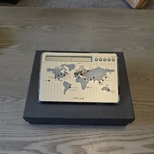 World Time Alarm Clock with World Map and aeroplane as pin