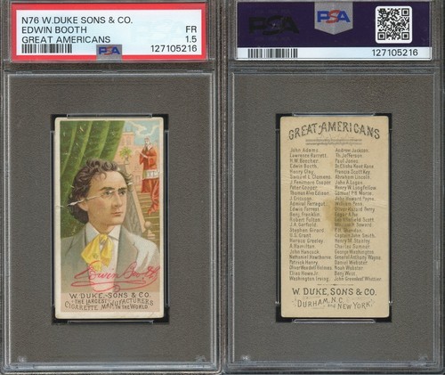 1888 N76 Duke #4 Edwin Booth — PSA 1.5