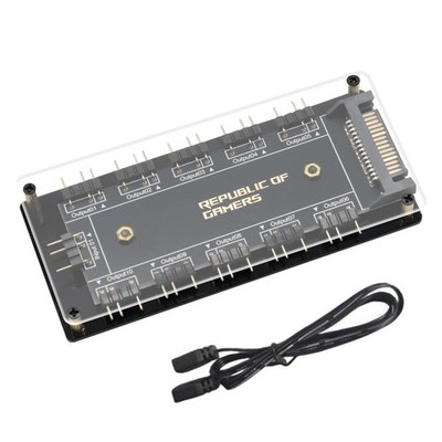 5V 3 poliger ARGB Hub PC Lüfter ARGB Splitter RGB Hub 10 Port mit 3 poligem