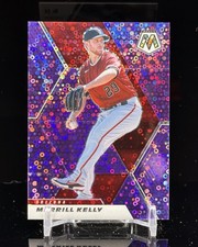 Merrill Kelly 2021 Panini Mosaic #24 Quick Pitch Purple Mosaic Prizm /50