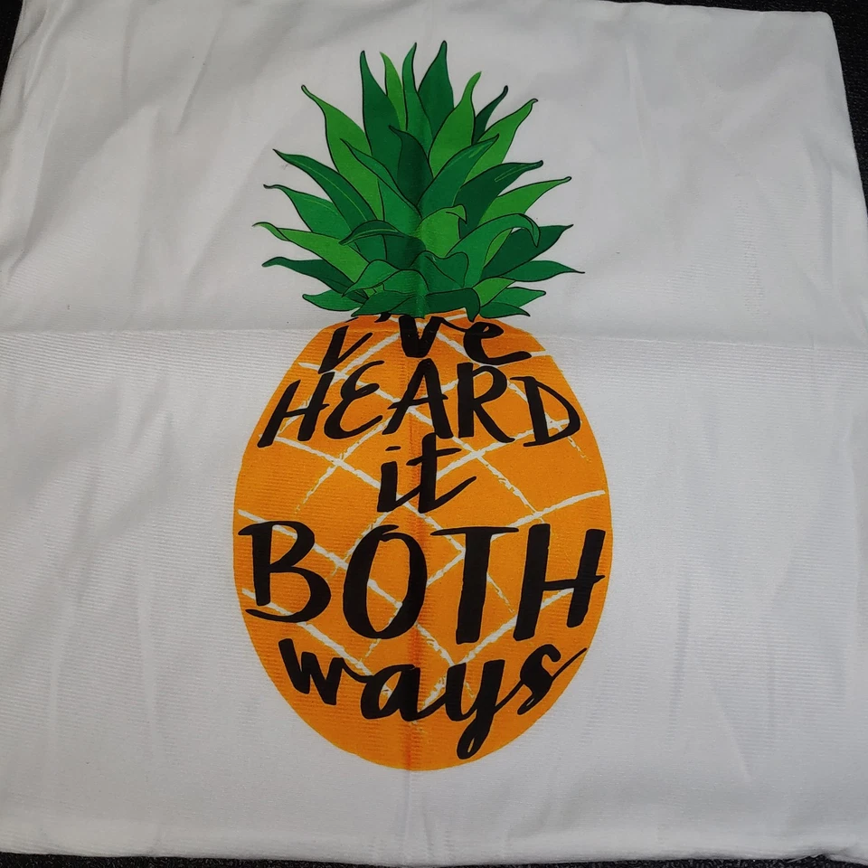I've Heard It Both Ways Inspirational Quote Pineapple Pillow Cover 17x17 - Image 2 of 4
