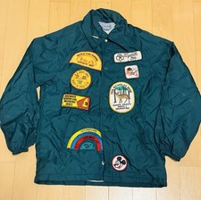 Vintage 1980s Brownie Girl Scout Jacket w/ Patches Badges Amerex Borth Carolina