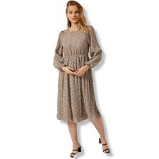 HAYDEN Nwt Floral pleated taupe knee length dress size 3xl