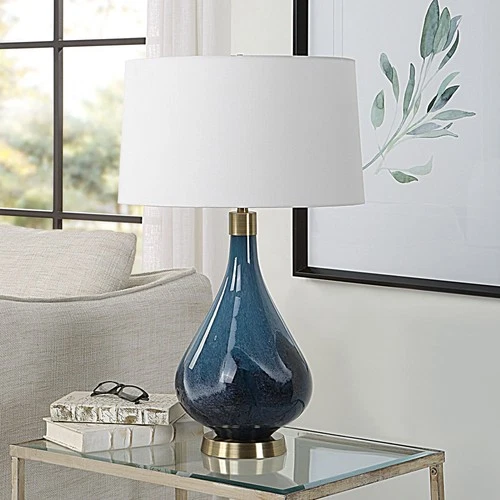 Uttermost 30098 Riviera 28" Tall Vase Table Lamp - Blue - Picture 4 of 7