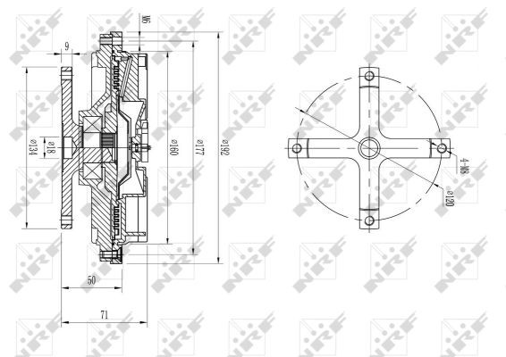 Fits NRF 49632 VISCOUS CLUTCH MITSUBISHI PAJERO 04/2000-09/2007  ⭐UK Stock⭐