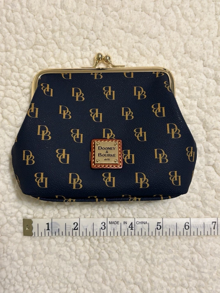 Dooney & Bourne Used Coin Purse With kiss Lock - Color Navy - Image 4 of 4