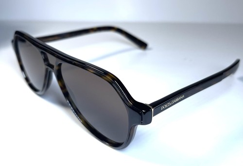 NEW Dolce & Gabbana Brown Aviator DG4355 Sunglasses + Case Unisex