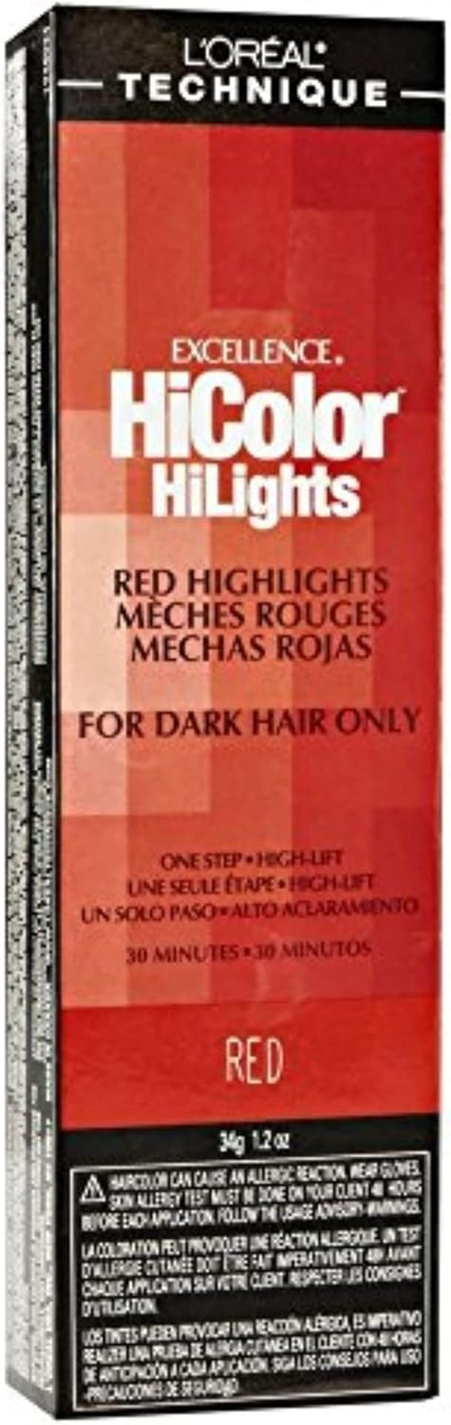 L'Oreal Excel Hicolor Highlights Red 34G (Pack of 3)