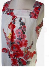 Jules Midi Dress Wide Strap Summer Floral Cotton Linen Lined Women's 12