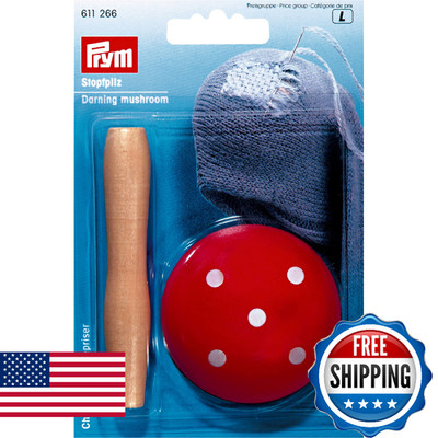 Prym Classic Darning Mushroom Toadstool Design for Clothes & Socks Repair